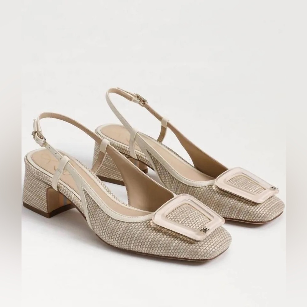 Sam Edelman Sam Edelman - Women's Tracie Slingback Heel - Light Natural Weave 6